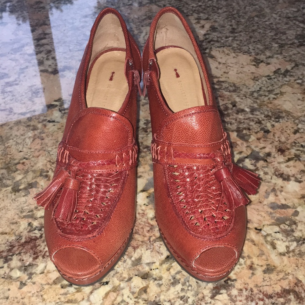 NWT Anthropologie Schumer & Sons Stacked Heel Shoe